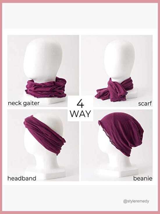 Silk Headband Scarf Neck Gaiter - Multifunctional Unisex Hair Accessory main image 4